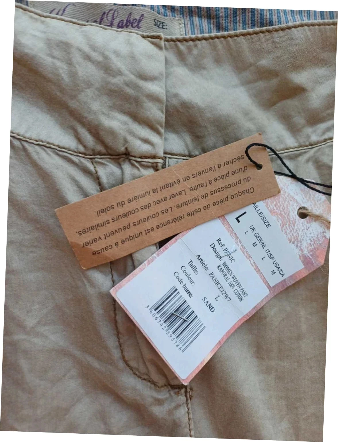 Pantalón Chino Kaporal beige "Panic" - Nuevo con etiqueta - Talla L – photo 4